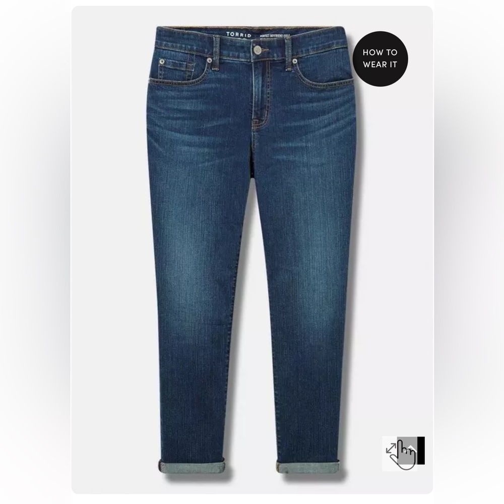 Torrid - Perfect Boyfriend Mid-Rise Jean - Size 18 - Picture 13 of 13